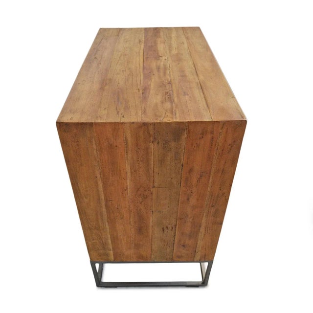 2020s Salvaged Teak Modern Bedside Table / Nightstand For Sale - Image 5 of 10