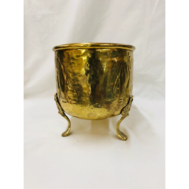 1980s 1980s Footed Brass Bowl With Elephant Design For Sale - Image 5 of 8
