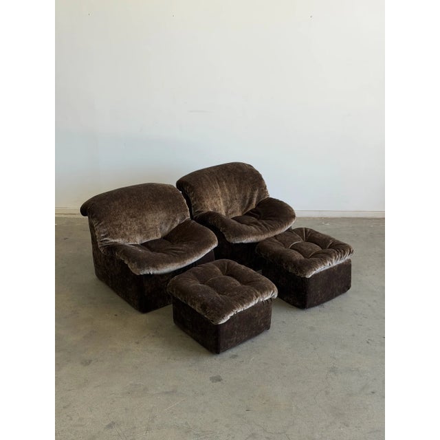 1980s Scoop Lounge Chair and Ottoman For Sale - Image 12 of 14
