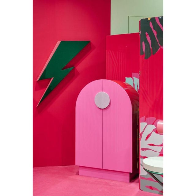 Galactica Shuttle Cabinet in Powder-Coated Aluminum by altreforme Dimensions: D 42,5 x W 74 x H 119 cm. Materials: Powder-...