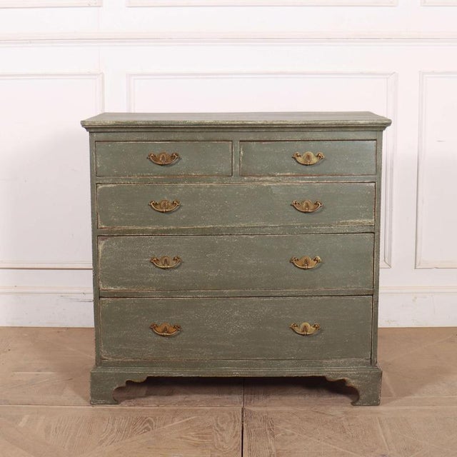 English Painted Chest of Drawers in Pine For Sale - Image 11 of 11