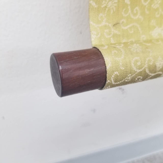 White Vintage Japanese Hanging Scroll Ink Landscape With Mountains, Sea, and Sailing Boats For Sale - Image 8 of 13