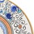 Late 20th Century Hand Painted Umbria Pattern Portuguese Platter With Ornate Scrollwork, 14.375" For Sale - Image 5 of 6