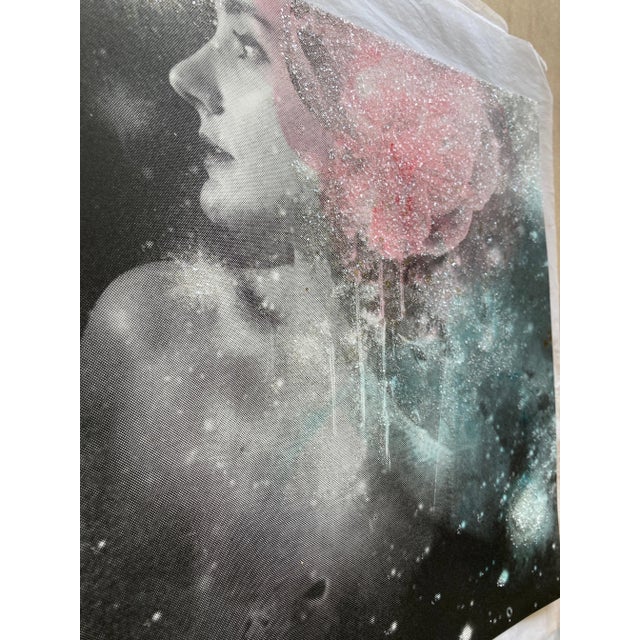 Early 21st Century Andromeda, 2021, Hand Painted Screen Print with Diamond Dust For Sale - Image 5 of 8