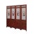 2010s Chinese Reddish Brown Stain 4 Seasons Flower Wood Panel Floor Screen For Sale - Image 5 of 13