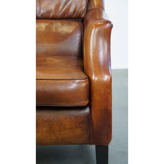 Vintage Sheep Leather Club Chair For Sale - Image 10 of 13