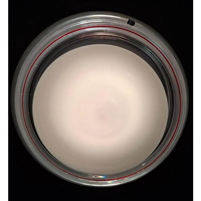 1960s Milky White and Clear Murano Flush Mount For Sale - Image 10 of 11