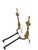 Art Deco Restored Chippendale Style Vintage Brass Andirons- A Pair For Sale - Image 3 of 9
