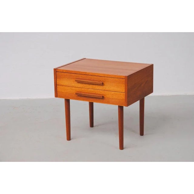 1970s Fully Restored Danish Nightstand in Teak, 1970s For Sale - Image 5 of 6