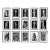 "Picasso's Sculptures" #2 Contemporary Black and White Gallery Wall of Photographs, Framed - Set of 15 For Sale