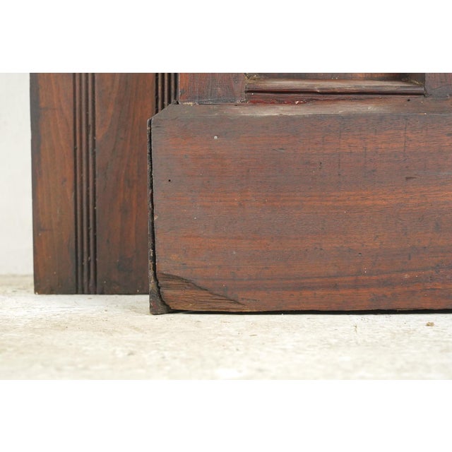 Antique Eastlake Burl Veneer Paneled Wood Fireplace Mantel For Sale - Image 11 of 14