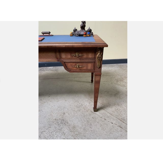 Antique Desk with Bronze Decorations, 1900 For Sale - Image 4 of 11