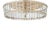 Carrier & Company for Visual Comfort Signature Cadence Large Single-Tier Flush Mount in Hand-Rubbed Antique Brass with Antique Mirror For Sale