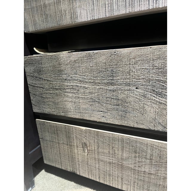Restoration Hardware Rustic Wood Nightstand For Sale - Image 10 of 12