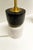 Metal Contemporary Black & White Stone Table Lamps With Brass Finish Fittings a Pair For Sale - Image 7 of 8