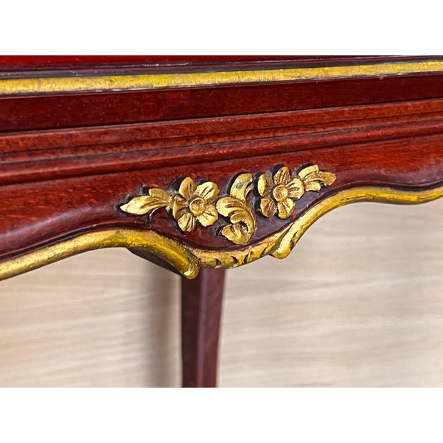 20th Century Pair of Spanish Raspberry Red Wooden Two drawers Nightstands For Sale - Image 13 of 18