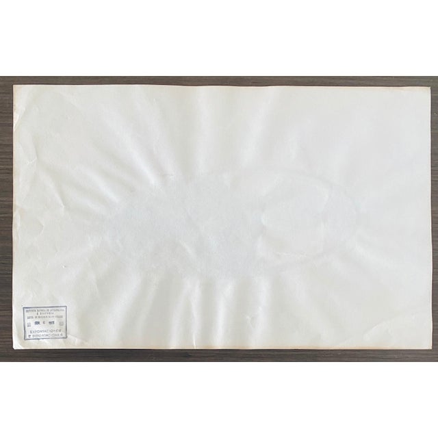 Armando Villagran, Surrealist Latin American Mixed Media Watercolor & Ink - Woman Holding Purse, 1971 For Sale In Miami - Image 6 of 8