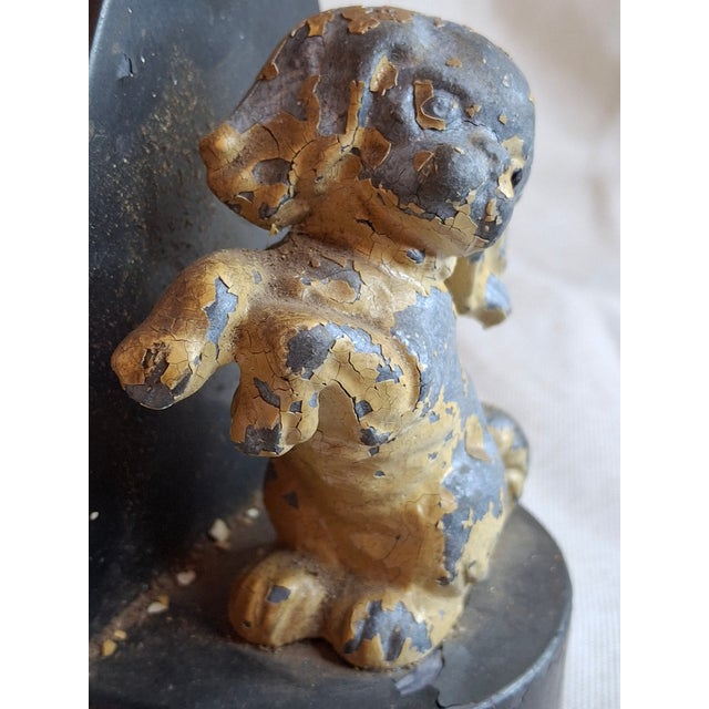 Antique Judd Co Cast Iron Japanese Spaniel Dog Doorstop 1267 Begging Pup 1920s For Sale In Boston - Image 6 of 17