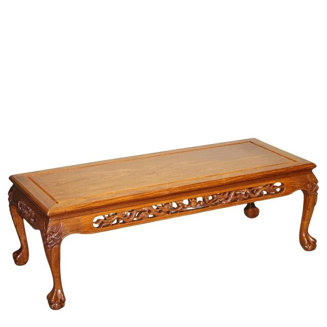 Vintage Oriental Chinese Cabriole Paw Feet with Carved Dragon Design For Sale - Image 16 of 16