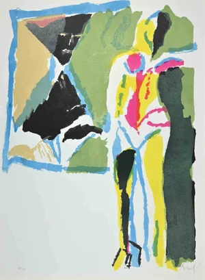 Marcello Avenali, Asymmetric Abstract Composition, Original Lithograph, 1960s