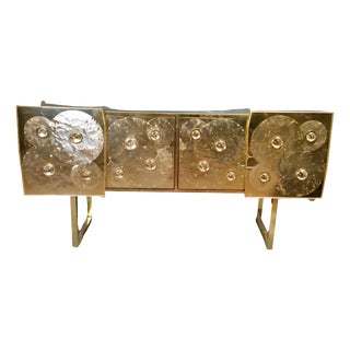 Brass and Murano Glass Sideboard from Justfurnituress SRL For Sale