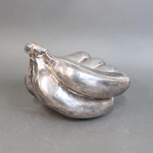 1970s Almazán Silver-Plated Fruit Sculptures of Banana Bunch and Apples, 1970s, Set of 5 For Sale - Image 5 of 18