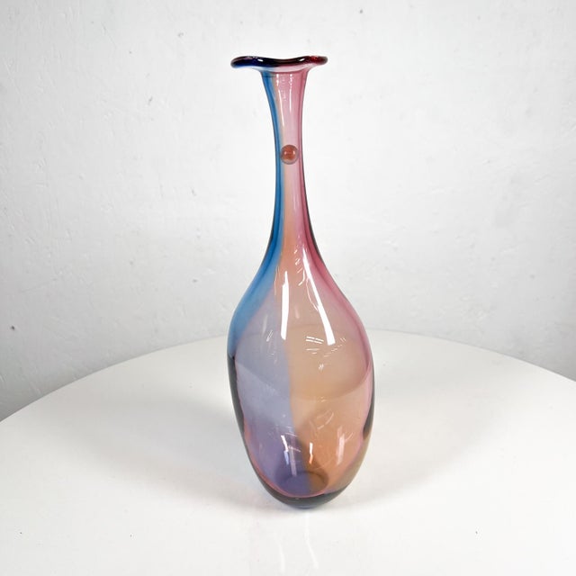 1988 Kosta Boda Artist Glass Vase Kjell Engman Fidji Collection For Sale - Image 12 of 13
