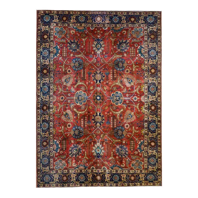 Early 20th Century Vintage Persian Tabriz Rug For Sale