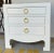 Original Retail $1959, stylish Villa & House (Bungalow 5) Asian Modern White Jacqui Side Table, three drawers adorning...