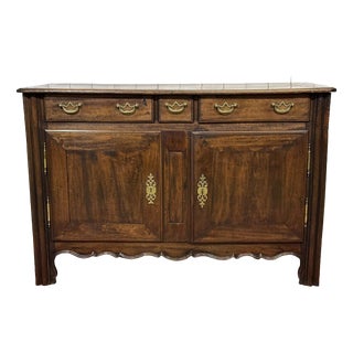 Antique Malouin Mahogany and Poplar Buffet, 1800s For Sale