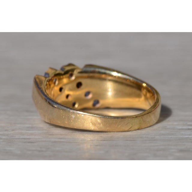 The Colburne: Gentlemen's 14K Yellow Gold Diamond Ring For Sale - Image 4 of 7