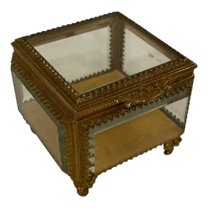 French Brass Jewelry Casket