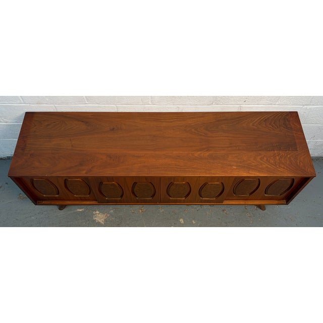 Mid 20th Century Young Manufacturing Mid 20th Century Walnut and Burlwood Buffet, Attributed For Sale - Image 5 of 17