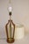 1950s Modeline Modern Rare XL Atomic Cage Walnut Brass Table Lamp For Sale - Image 10 of 11