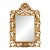 Gold Wall Mirror With Carved Frame In Rococo Style For Sale