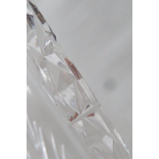 1940s 1940s Crystal Butter Dish Clear Cut Glass Lidded Serving Plate For Sale - Image 5 of 18