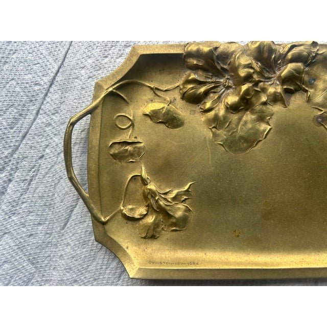 Gold Art Nouveau Bronze Dore Vide-Poche Tray For Sale - Image 8 of 10