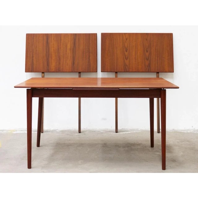Wood Scandinavian Dining Table in Teak by Peter Hvidt & Orla Mølgaard Nielsen, 1950s For Sale - Image 7 of 11