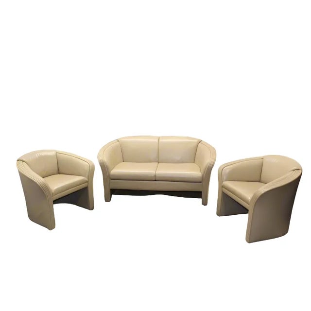 Animal Skin Pair of Patrician Furniture Leather Armchairs For Sale - Image 7 of 8