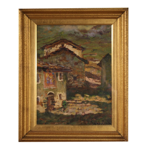 Italian Artist, Countryside Landscape, 1960, Oil on Board, Framed