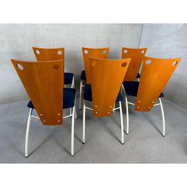 Vintage Chairs in Metal, Set of 6 For Sale - Image 3 of 9