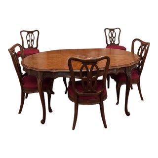 1960s Thomasville Louis XV French Provincial Dining Table and Chairs For Sale