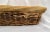 Contemporary Vintage French Woven Wicker Bread Basket W/Grain Sack Lining For Sale - Image 3 of 12