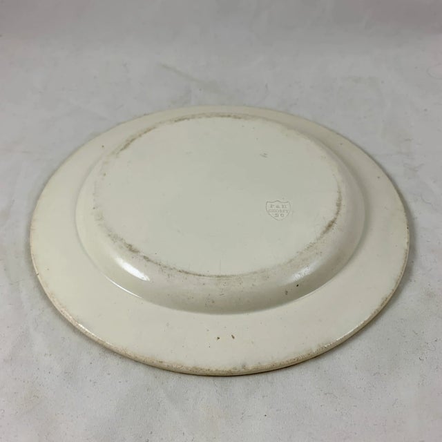 Ph Choisy French Creamware Neoclassical Temple à Paris Architecture Plate For Sale - Image 11 of 12