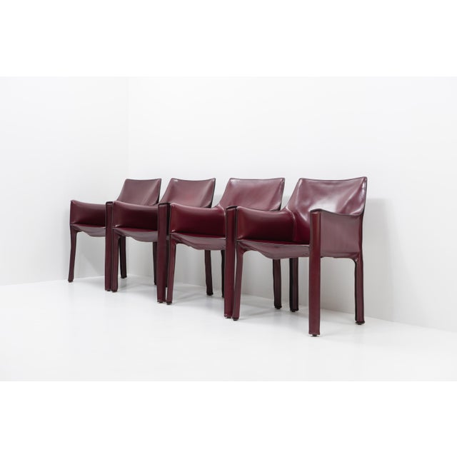 CAB 413 Armchairs by Mario Bellini for Cassina, 1990s, Set of 4 For Sale - Image 17 of 17