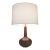 1960s Danish Mid Century Modern Turned Staved Walnut Genie Bottle Table Lamp 1960's Unused Nos New-Old-Stock Dansk For Sale