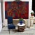 Jack Beckemeyer 1976 Large Red Blue Orange and Yellow Printed Acetate Painting For Sale - Image 6 of 9