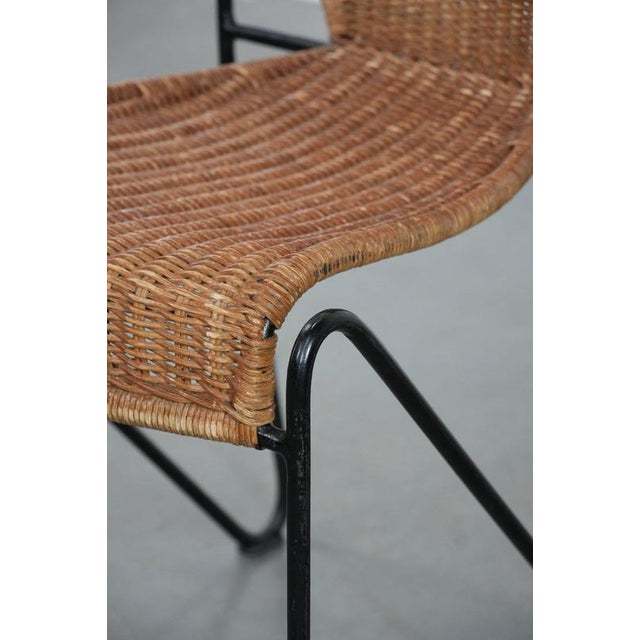 Vintage Chair with Cast Iron Frame by Frederick Weinberg For Sale - Image 9 of 14