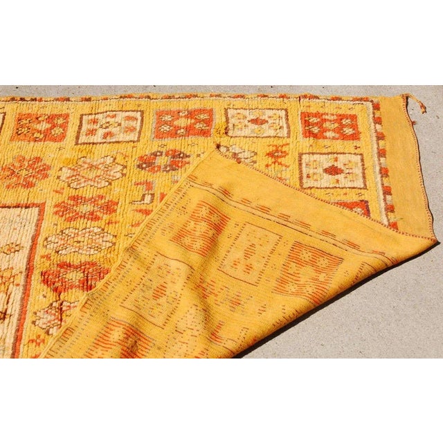 Orange 1960s Moroccan Vintage Ethnic Orange Organic Wool Rug Africa For Sale - Image 8 of 8