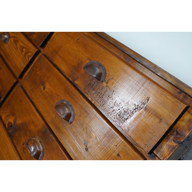 Dutch Pine Industrial Apothecary / Workshop Cabinet, 1950s For Sale - Image 13 of 18